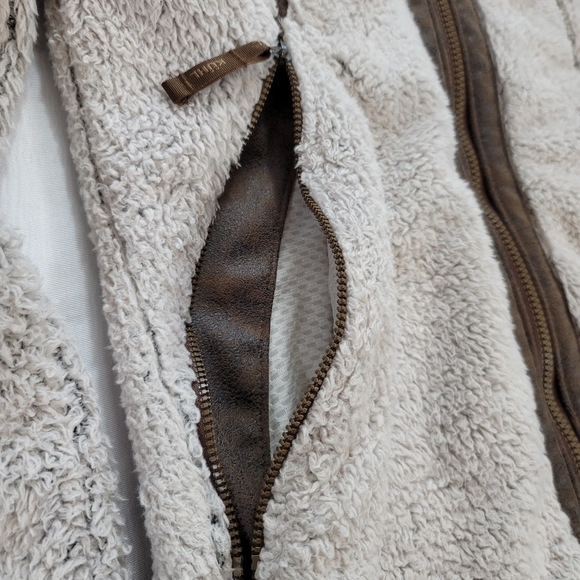 Kuhl Jacket Adult Small Beige FLIGHT Pile Fleece Packable Hood Coat Full… - Picture 5 of 12